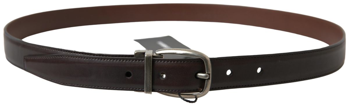 Brown Leather Metal Buckle Men Cintura Belt - 95-cm-38-inches