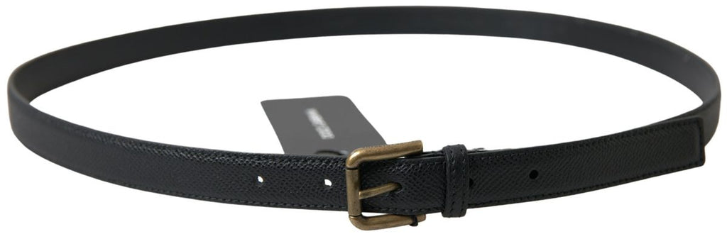 Black Leather Gold Metal Buckle Men Belt - 100-cm-40-inches