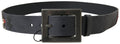 Black Leather #DGFAMLY Square Buckle Belt - 100-cm-40-inches