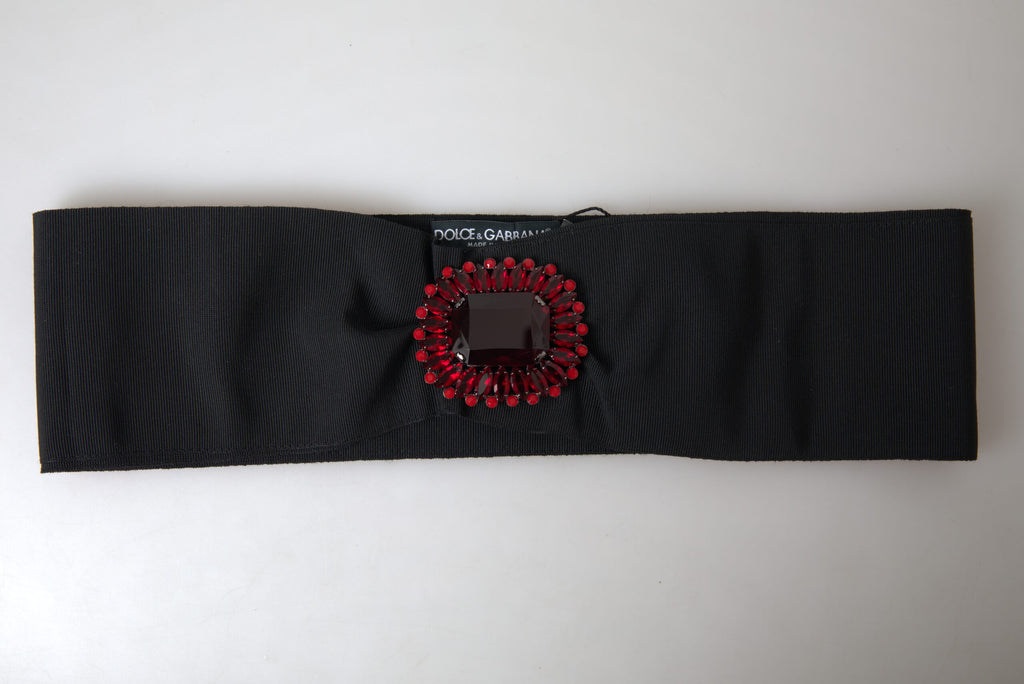 Black Crystal Brass Wide Waist Runway Belt - it46-xl