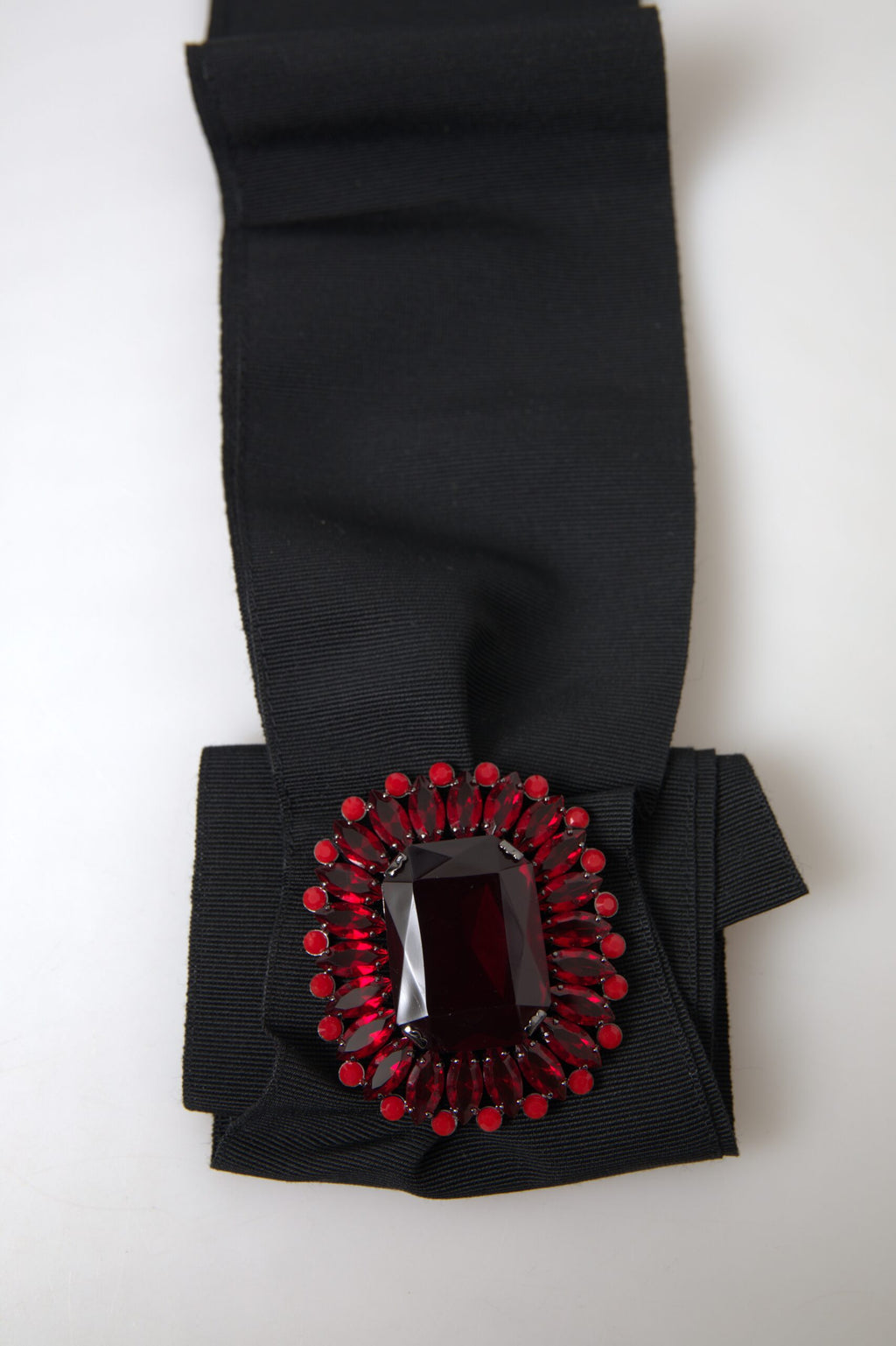 Black Crystal Brass Wide Waist Runway Belt - it46-xl