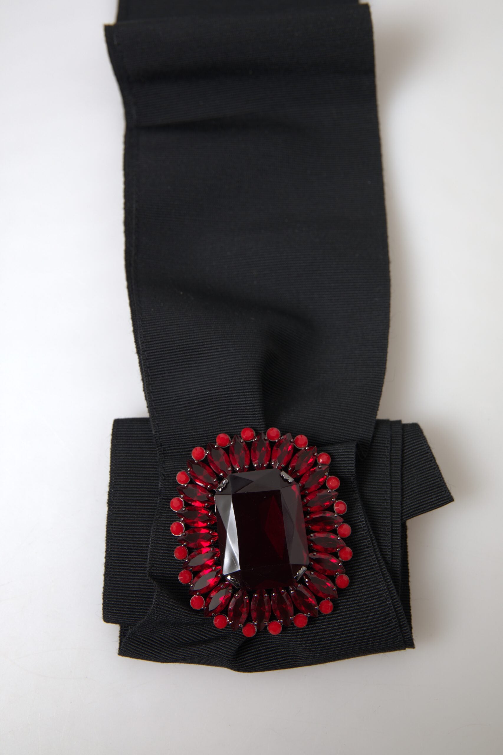 Black Crystal Brass Wide Waist Runway Belt - it46-xl
