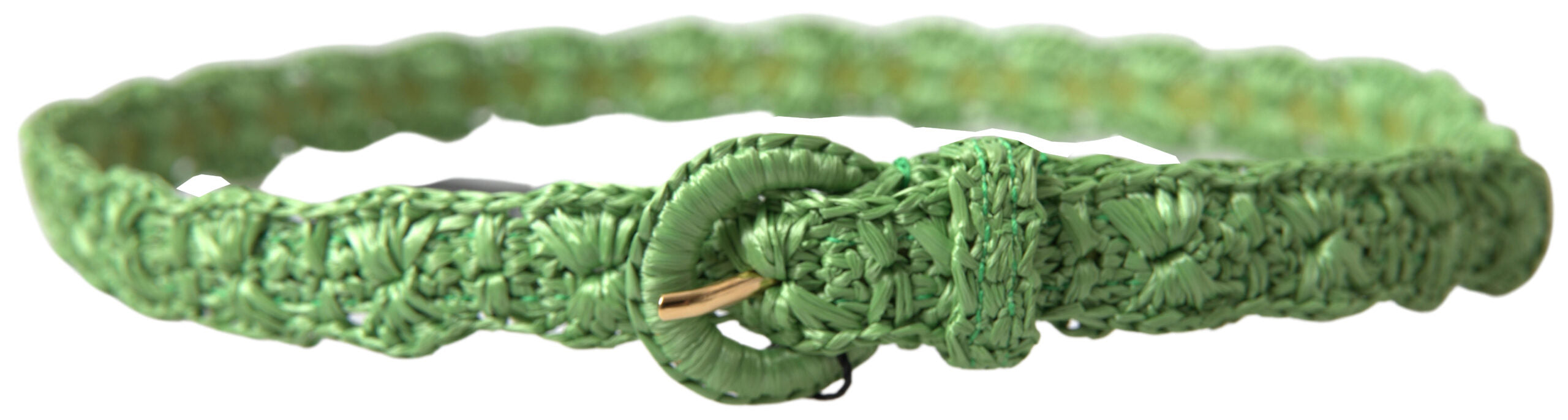 Green Viscose Weaved Skinny Waist Belt - 70-cm-28-inches