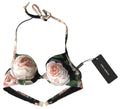 Multicolor Floral Beachwear Swimwear Bikini Top - it1-xs