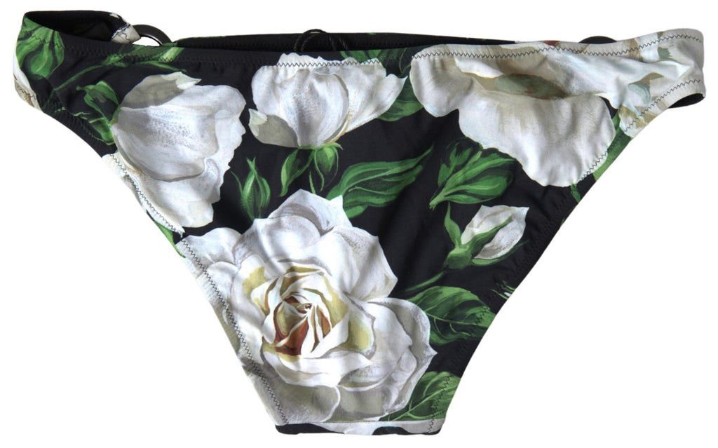 Black Floral Two Piece Beachwear Swimwear Bikini - it2-s