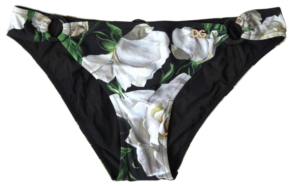 Black Floral Two Piece Beachwear Swimwear Bikini - it2-s