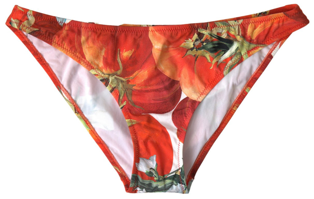 Orange Pumpkin Beachwear Bikini Bottom Swimwear - it1-xs