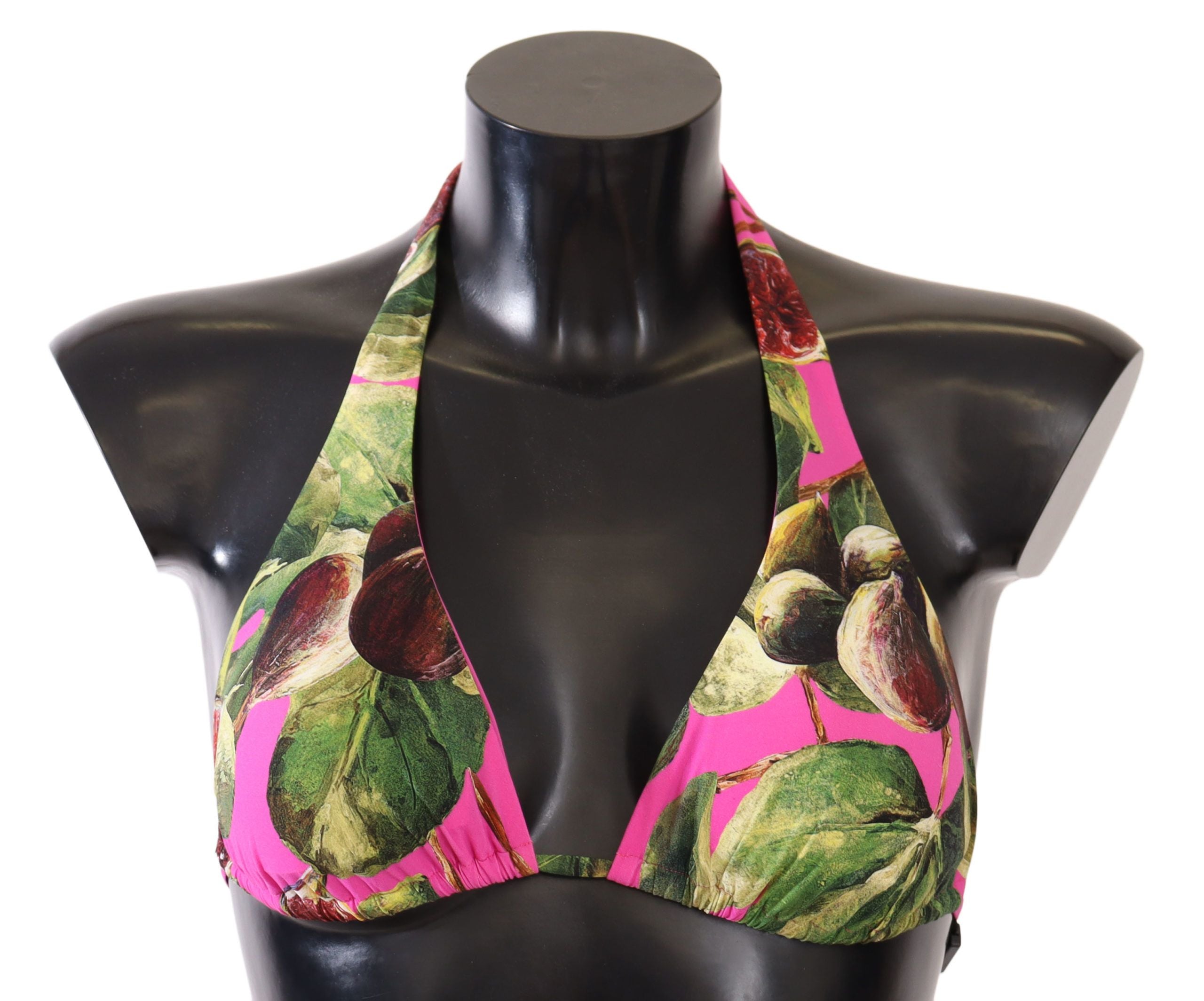 Pink Printed Nylon Swimsuit Bikini Top Swimwear - it2-s