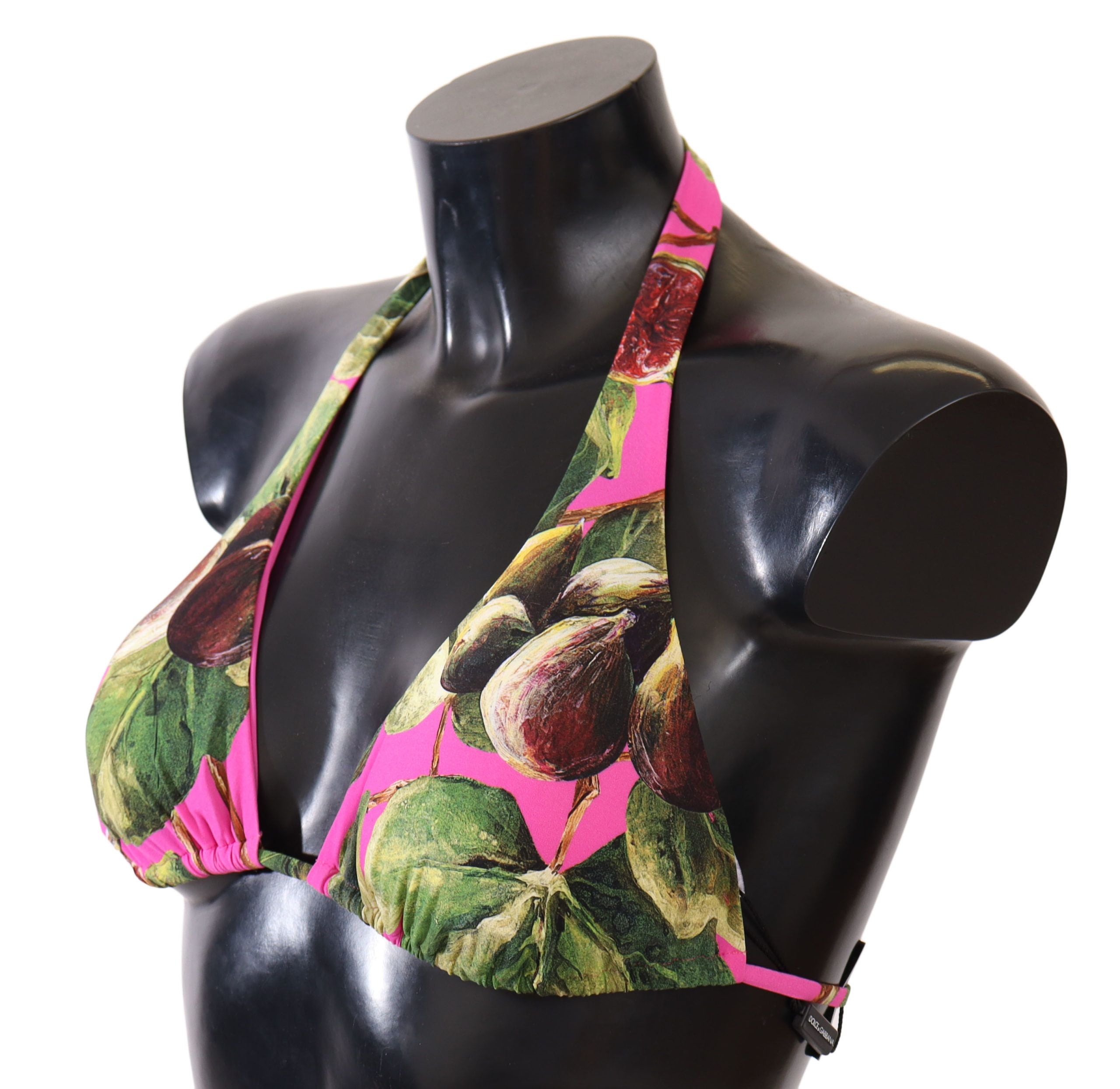 Pink Printed Nylon Swimsuit Bikini Top Swimwear - it2-s