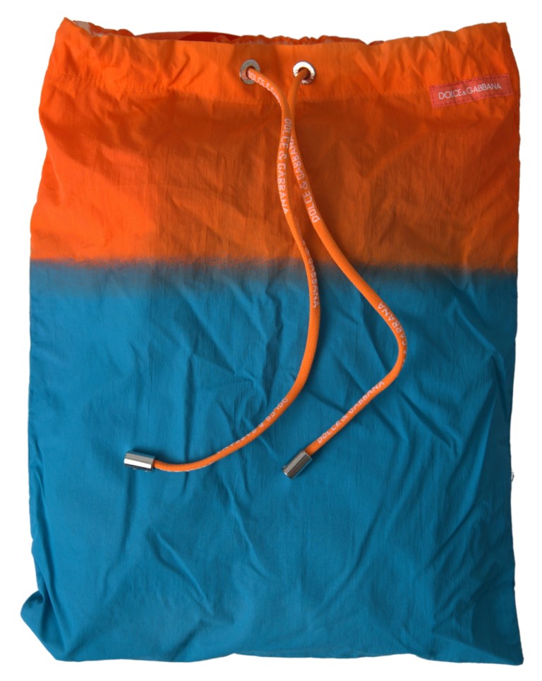 Orange Blue Gradient Beachwear Swimwear Shorts - it6-l
