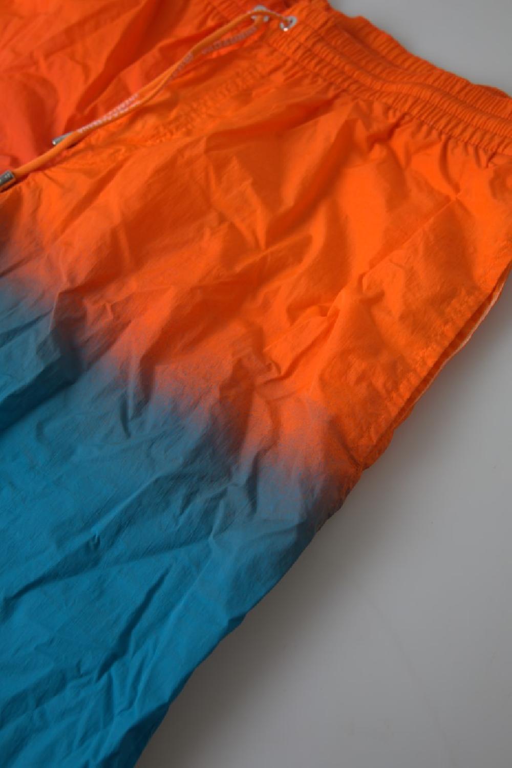 Orange Blue Gradient Beachwear Swimwear Shorts - it6-l