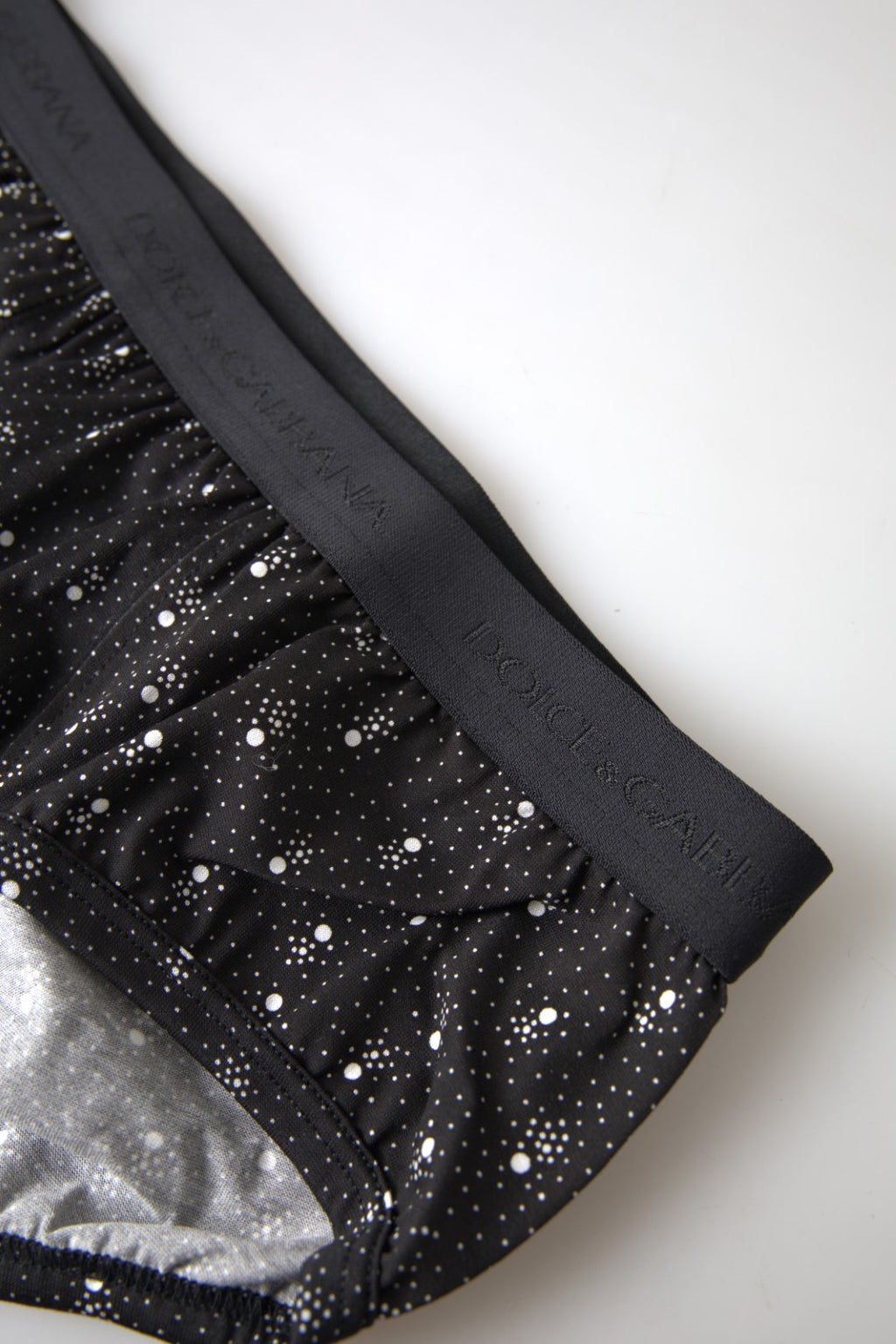 Black Dotted Cotton Brandon Briefs Underwear - it3-xs