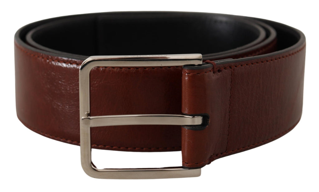 Bordeaux Calf Patent Leather Logo Waist Buckle Belt - 85-cm-34-inches
