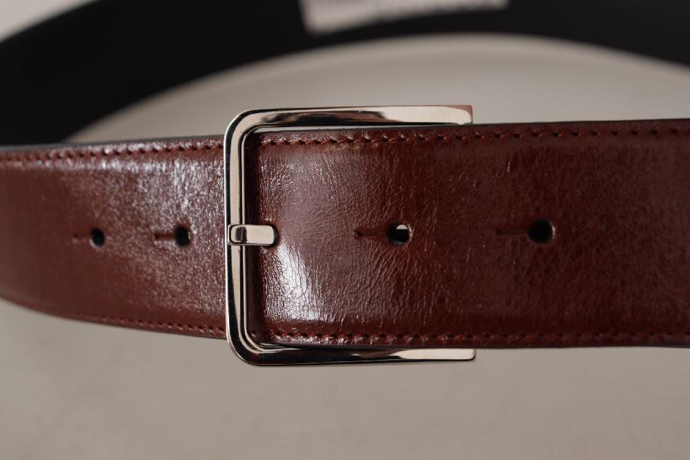 Bordeaux Calf Patent Leather Logo Waist Buckle Belt - 85-cm-34-inches