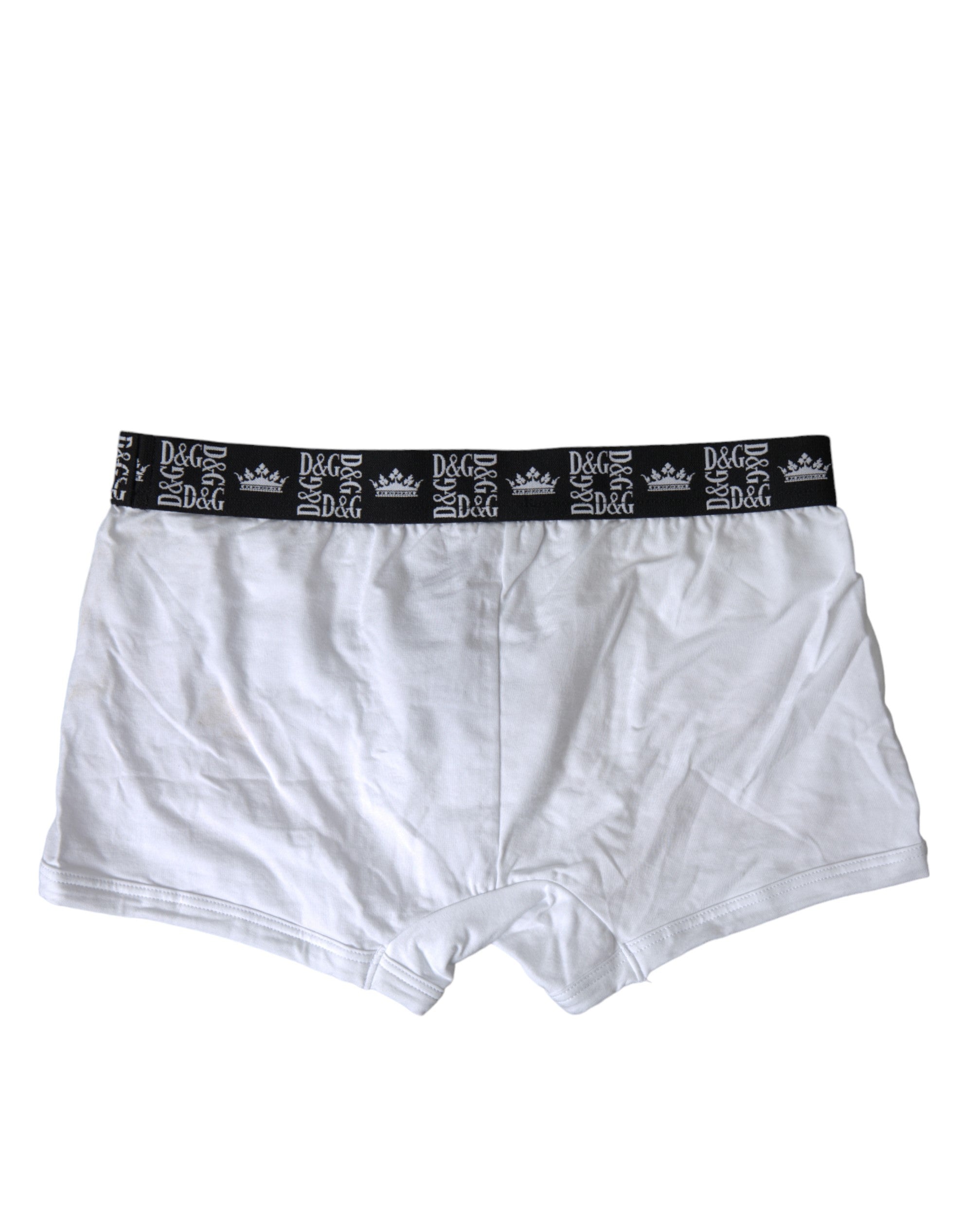 White Cotton Stretch Regular Boxer Underwear - it3-xs