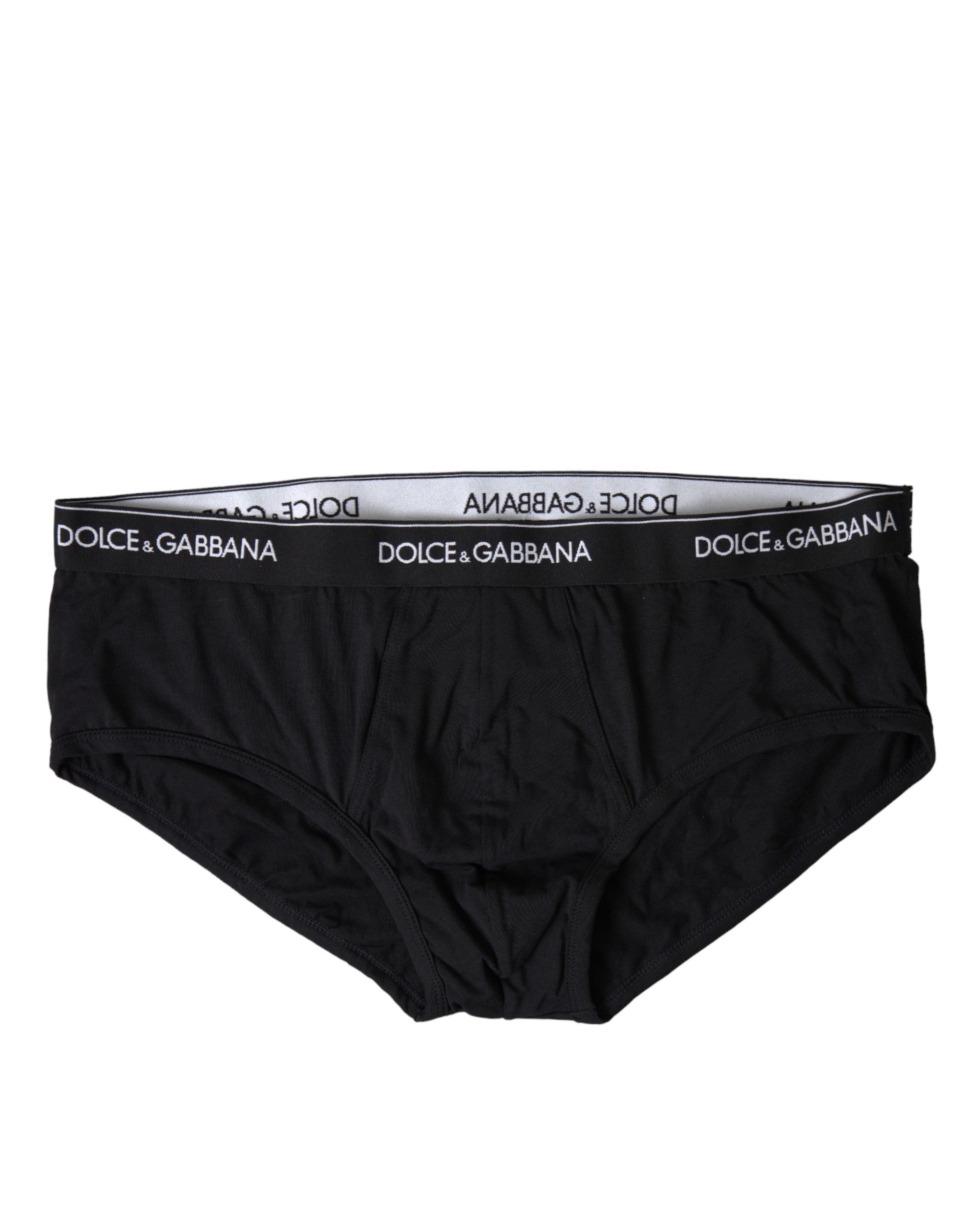 Black Cotton Stretch Slip Brando Brief Underwear - it7-xl