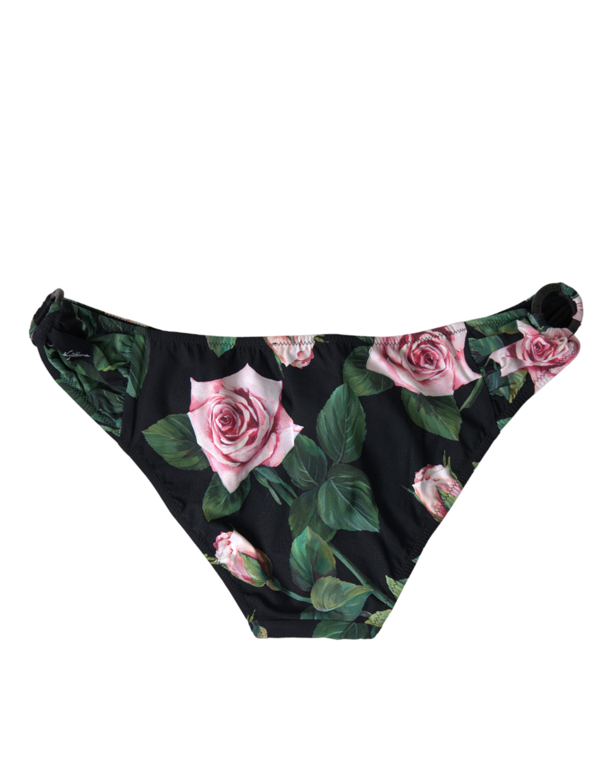 Black Floral Swimwear Bottom Beachwear Bikini - it3-m