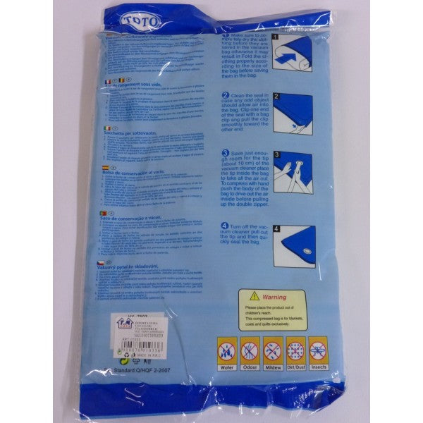 vacuum bag - 68x98 cm - Color Blue