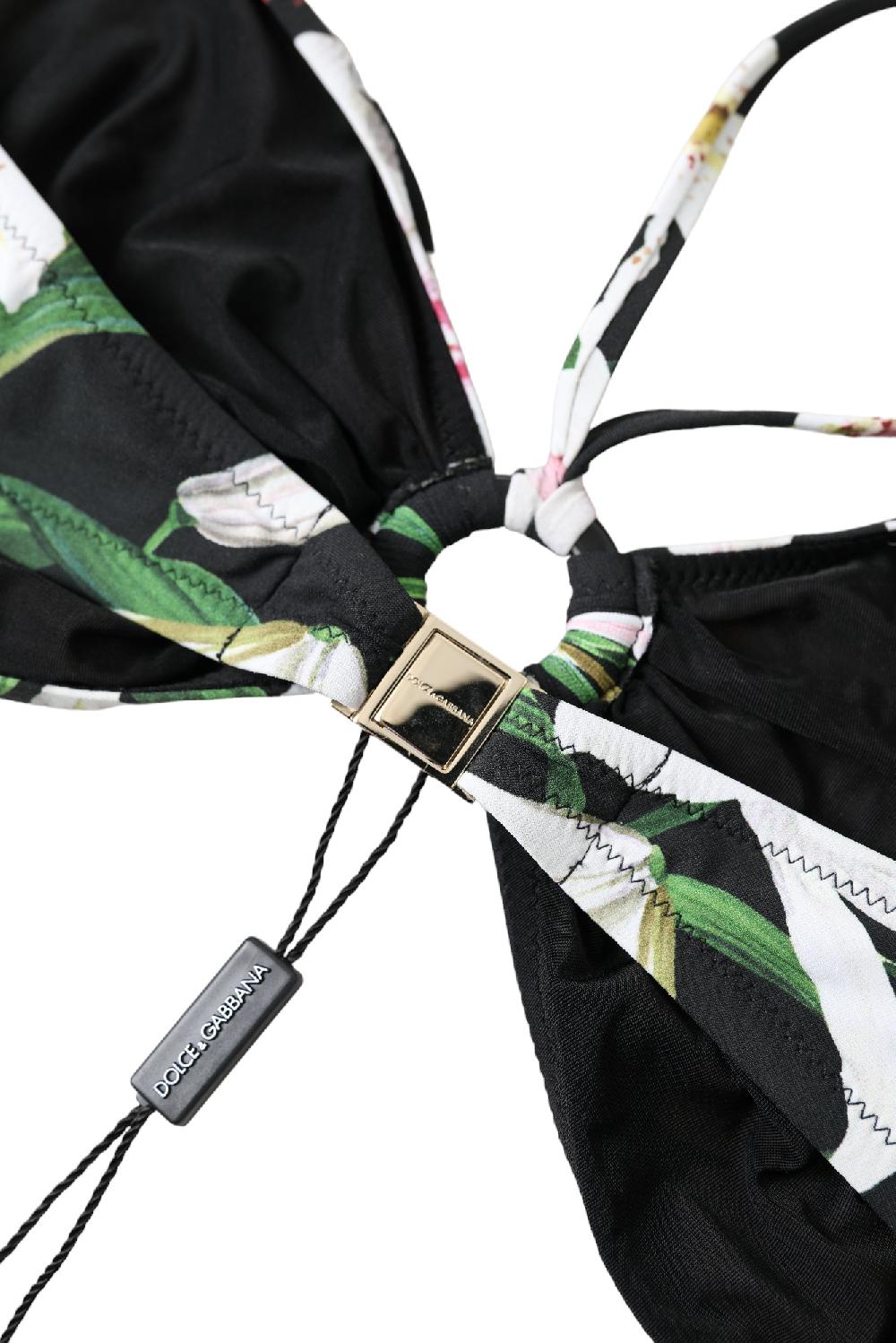 Black Lily Halter Swimwear Top Beachwear Bikini - it3-m