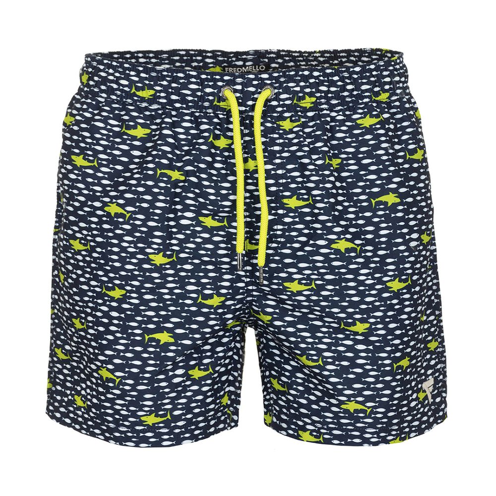 Blue Polyester Swimwear - l