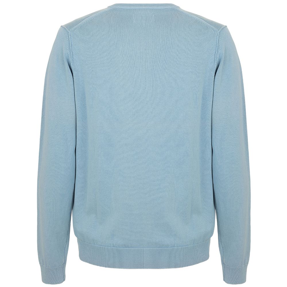 Maglione in cotone azzurro - M