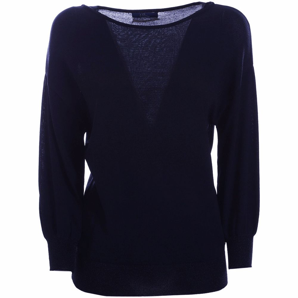 Maglia in Viscosa Blu - S