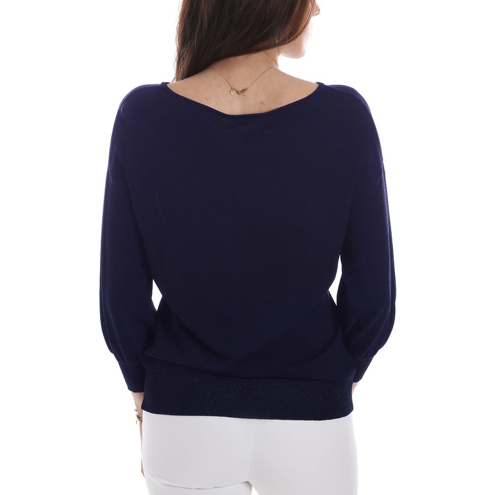 Maglia in Viscosa Blu - L