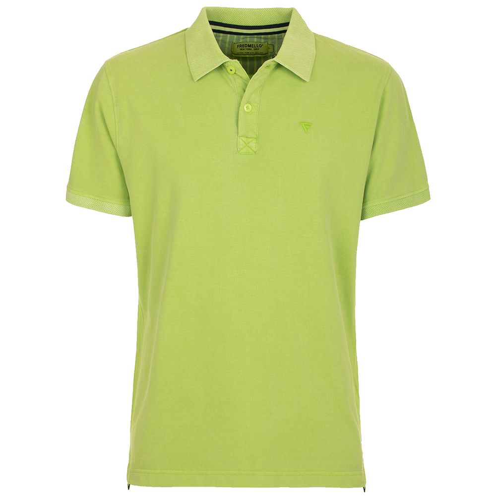Polo in cotone verde - S