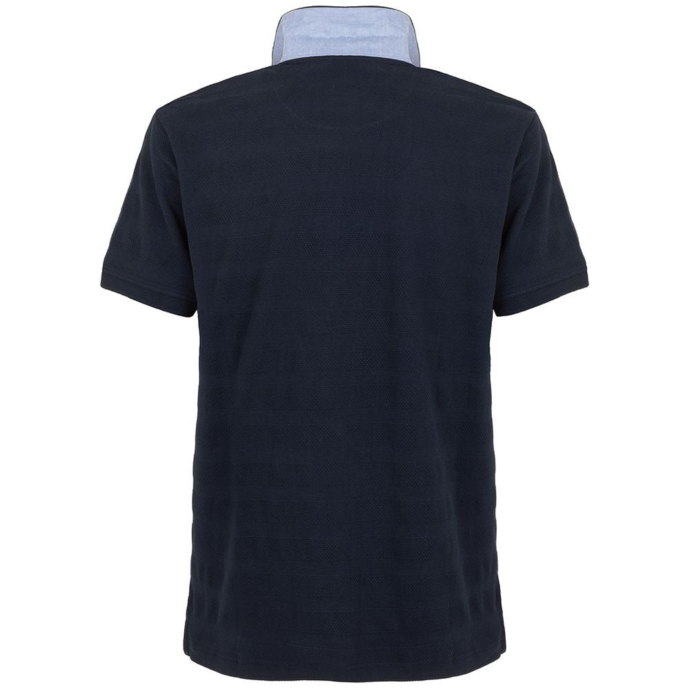 Polo in cotone blu - S