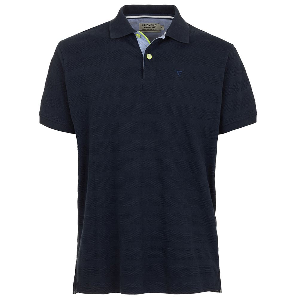 Polo in cotone blu - 3XL