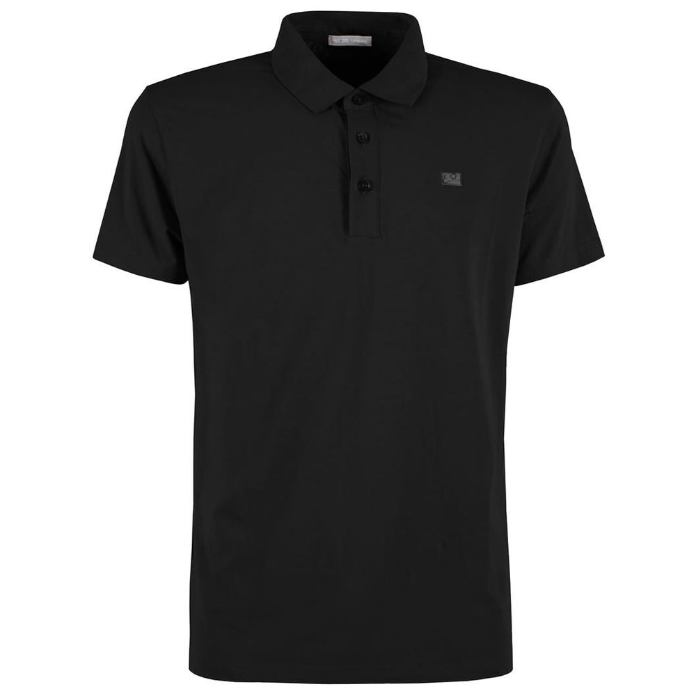 Polo in cotone nero - L