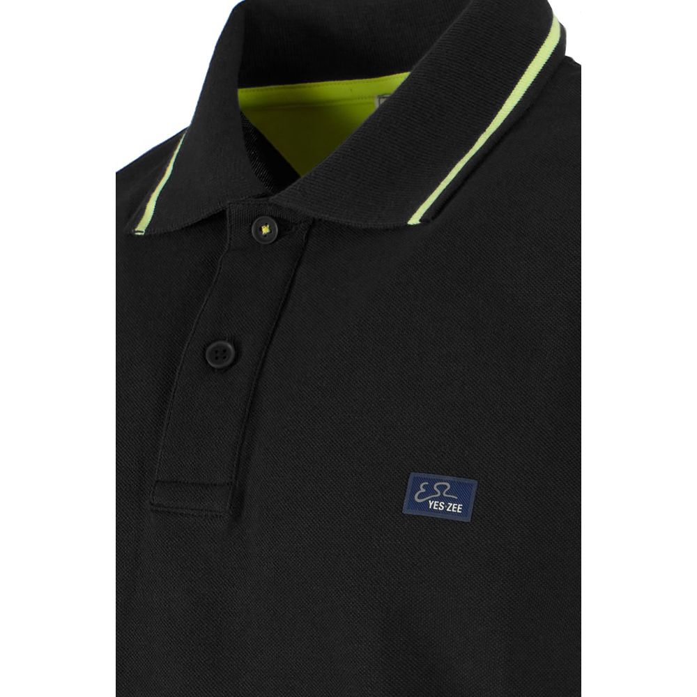 Polo in cotone nero - M