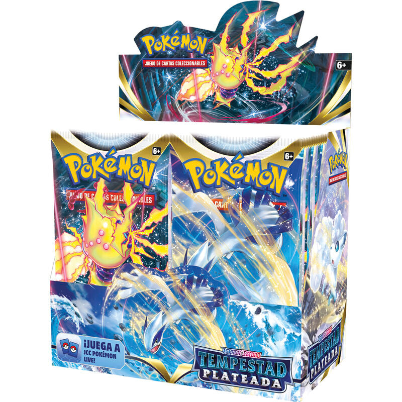 Spanish Display 36 envelopes Collectable Cards Pokemon Sword and Shield Silver Storm