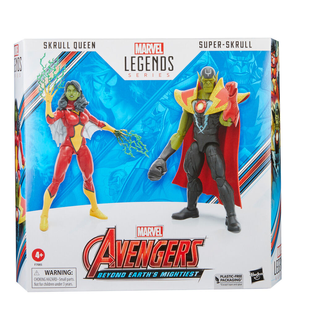 Marvel Avengers Beyond Earth Mightiest Skrull Queen & Super Skrull figures 15cm