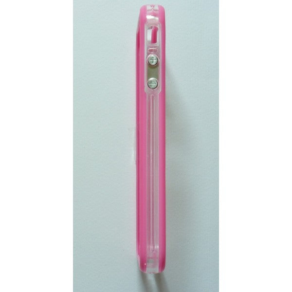 Bumper two-tone pink/transparent for iPhone 4