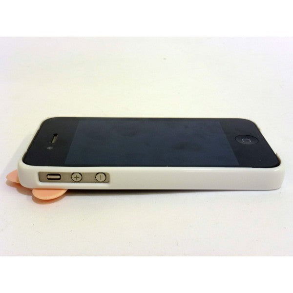 Bumper with bow for iPhone 4 and 4S - White Color