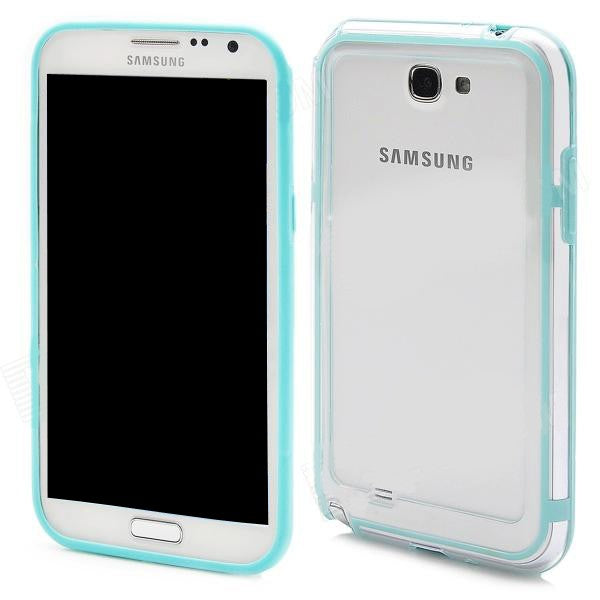 Bumper for Galaxy Note 2 - N7100- Blue and Transparent