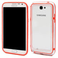 Bumper for Galaxy Note 2 - N7100- Red and Transparent