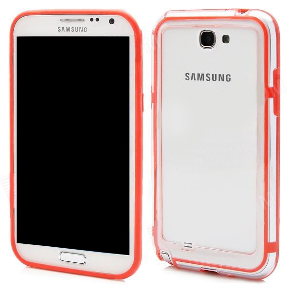 Bumper for Galaxy Note 2 - N7100- Red and Transparent
