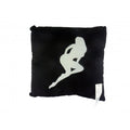 Black pillow in position Sexy woman