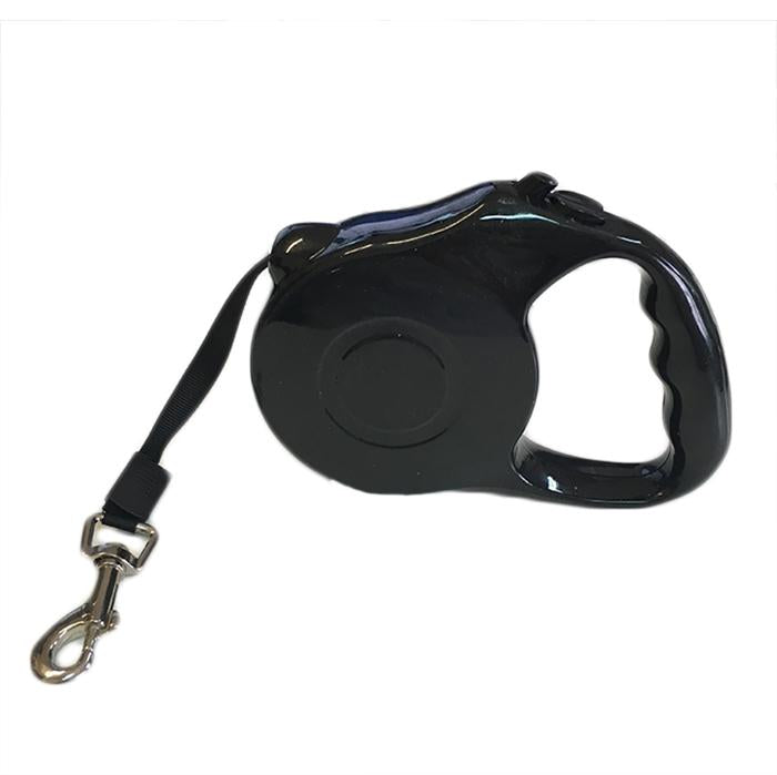 Extendable leash for dogs - Max 15 kg - Black - Start & Stop