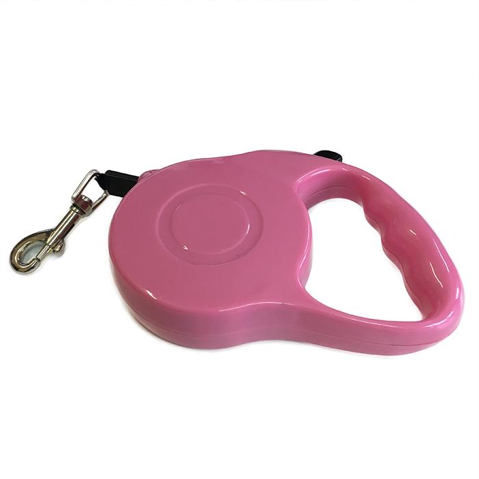 Extendable leash for dogs - Max 15 kg - Pink Color - Start & Stop