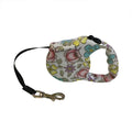 Extendable leash for dogs - Max 15 kg -Flowers colored-Start & Stop