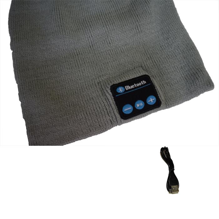 Cap winter bluetooth audio - Color Light Gray - One Size