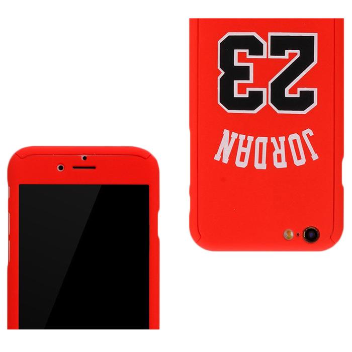 iPhone 7 total protection case- Micheal Jordan 23 + Free screen film - Red