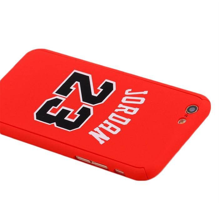 iPhone 7 plus total protection case- Micheal Jordan 23 + Free screen film - Red