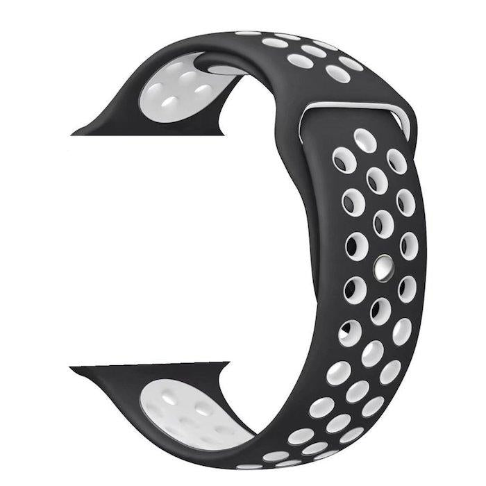 Silicone Sport Strap for Apple Watch Nike+ Black/White 38 mm 134/97mm