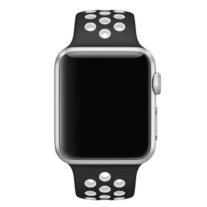 Silicone Sport Strap for Apple Watch Nike+ Black/White 38 mm 134/97mm