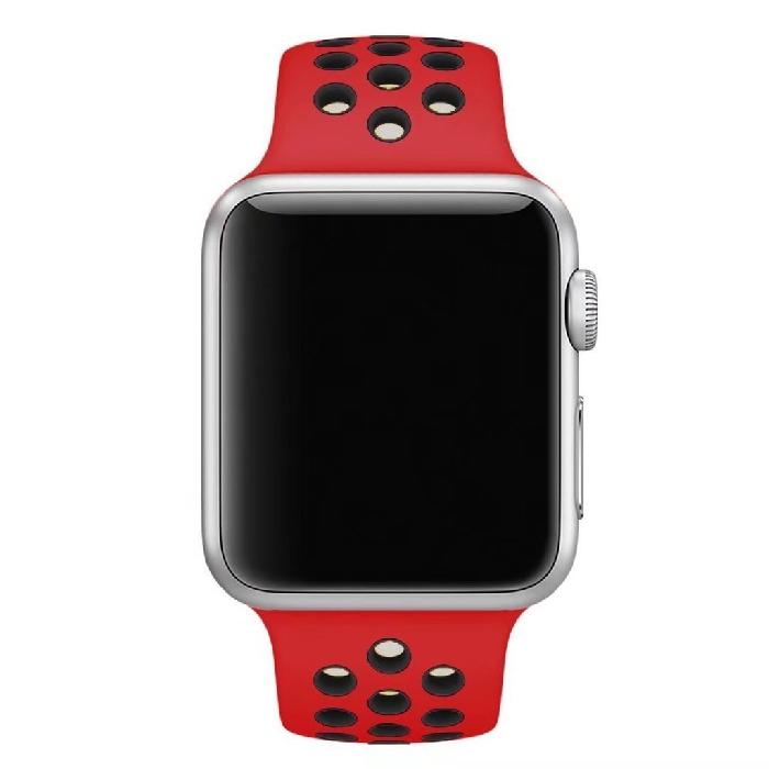 Silicone Sport Strap for Apple Watch Nike+ Red/Black 38 mm 134/97mm
