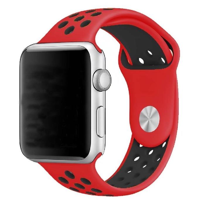 Silicone Sport Strap for Apple Watch Nike+ Red/Black 38 mm 134/97mm